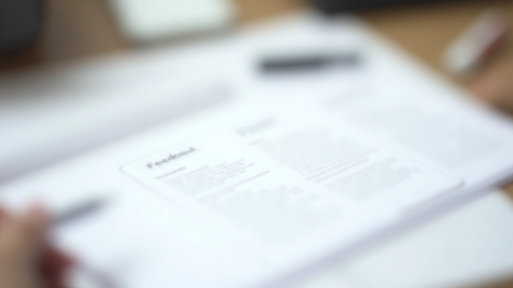 Notities van design review op papier, drie kolommen categorisatie van feedback