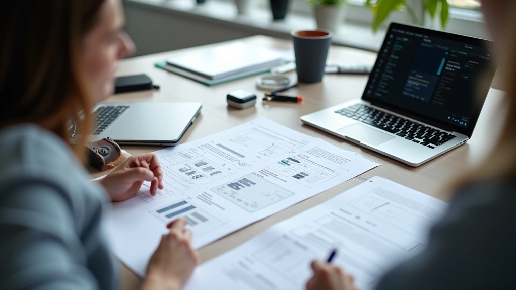 Designer reviewt wireframes en design documentatie